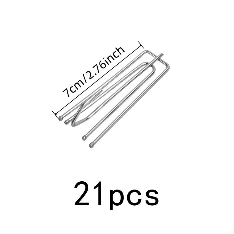 Pleat Drapery Hooks 21 pcs, Firm Non-Shift Hold, Stainless Steel Material, for Home Elegant Window Decor