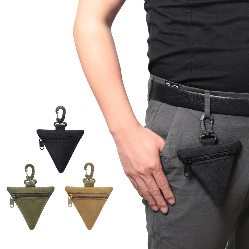 Mini Pouches Outdoor Military Tactical Wallet Coin Key Purse Triangle Waist Bag For Camping Hiking Hunting Military EDC Pouch