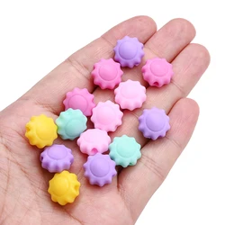 20Pcs Sun Silicone Beads Cute Cartoon Sun Beads Creative Spacer Loose Beads for Diy Keychain Mobile Phone Chain Pendant Ornament