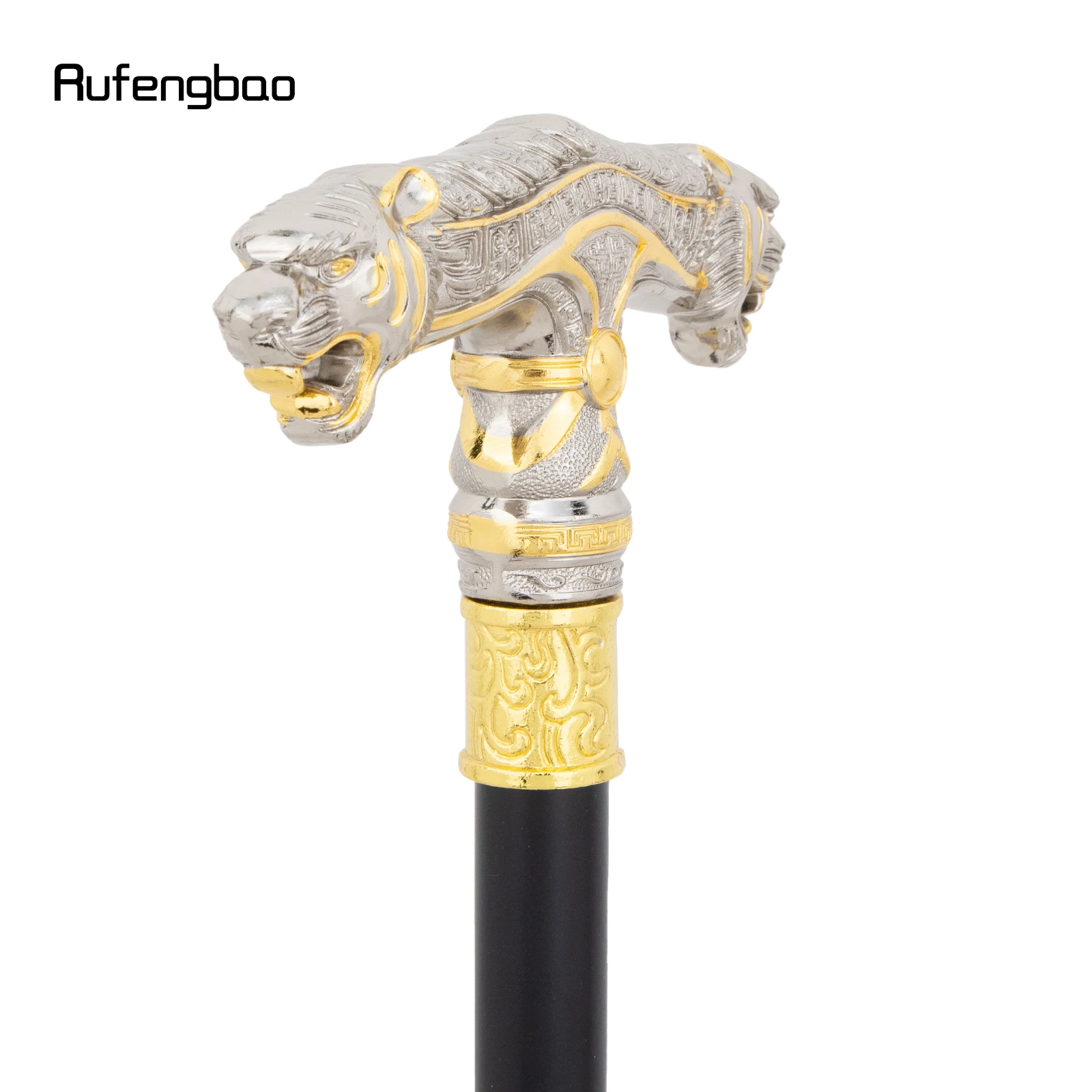 Golden White Double Head Leopard Walking Stick Decorative Stick Cospaly Vintage Party Fashionable Walking Cane Crosie  92cm view 4