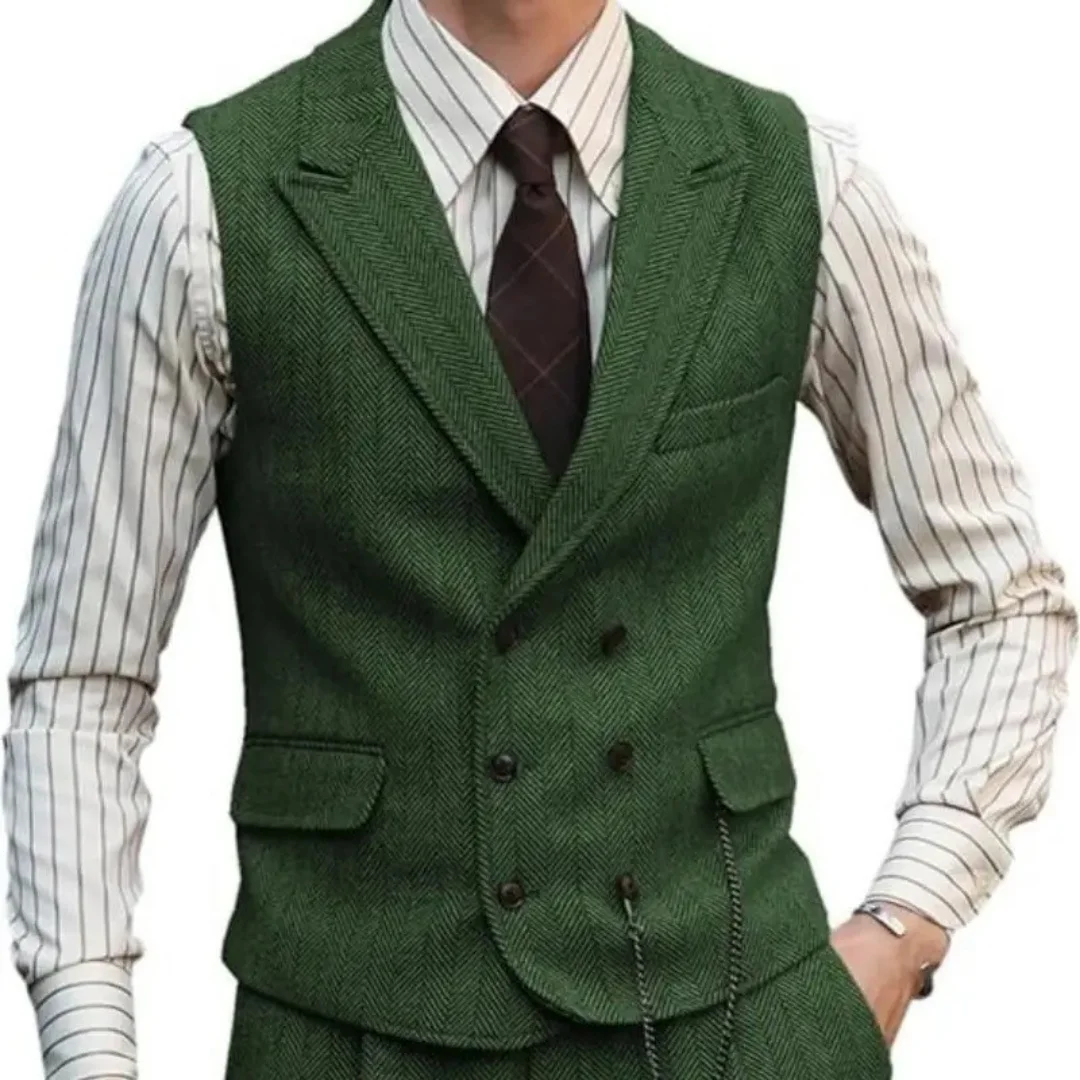 

Men's Suit Vest, Suit Collar Jacket, Business Waistcoat, Wedding Groom Attire