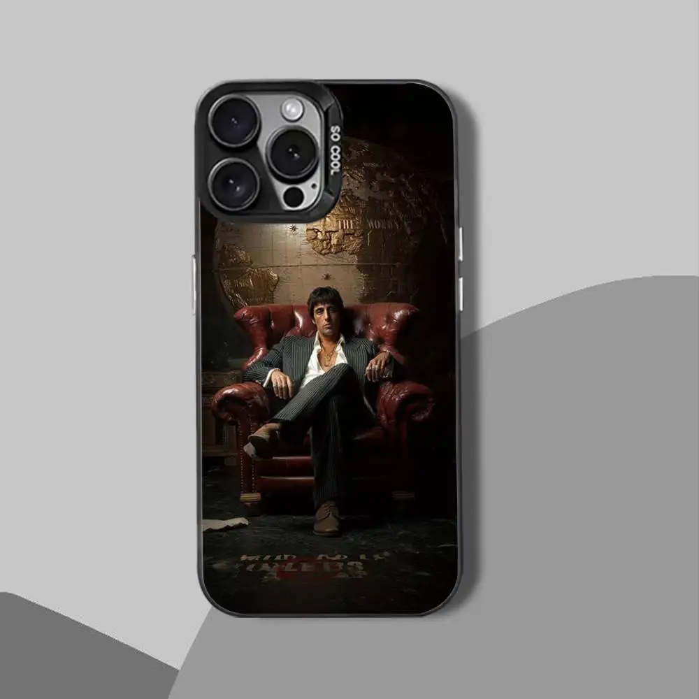 T-Tony S-Scarfaces MontanaS Handyhülle für iPhone 15,17,12,14,13,16,11, Mini, Max, Air, Plus, Pro, E Protect Cover schwarz