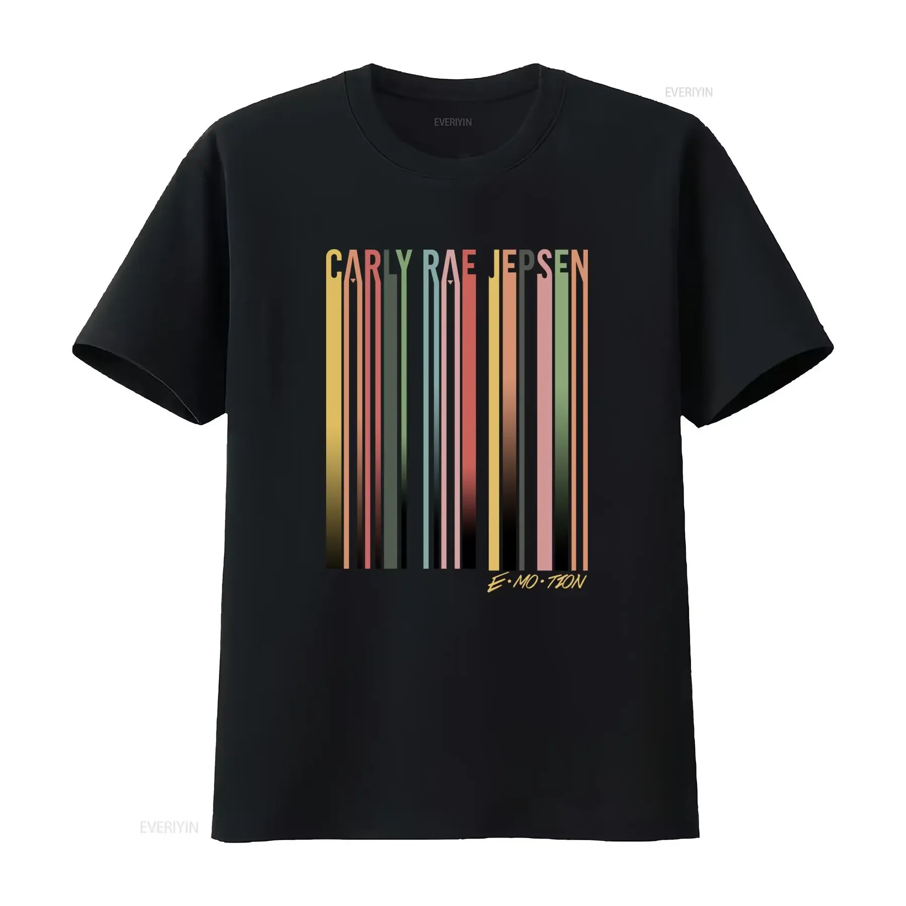 Camiseta Vintage Emotion Carly Rae Jepsen, Negra Clásica, Tallas 234XL U024, Estilo Vintage Lavado, Versátil, para Hombre, Ligeramente Desgastada