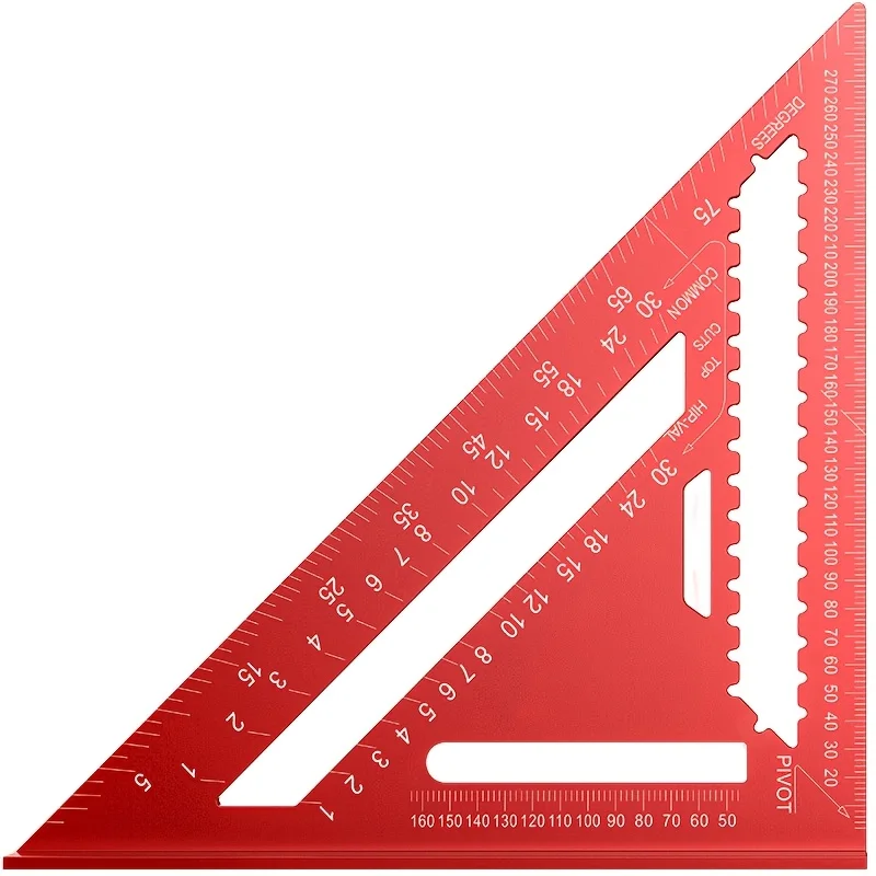 12-Zoll 30-Centimeter Aluminiumlegierung Dreieckslineal Winkelmesser Holzbearbeitung Messwerkzeug Quadratisches Layout-Messgerät Geeignet – Detail 7