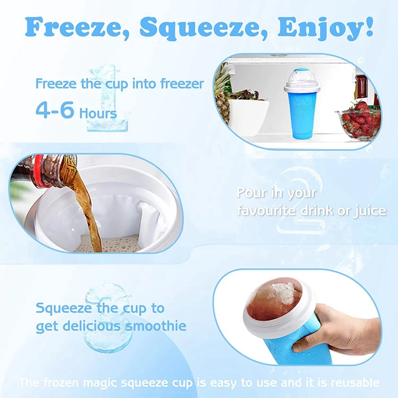 1 Piece Slushie Maker Cup Is Cool Stuff Things Smoothie Cups With Lids And Straws,