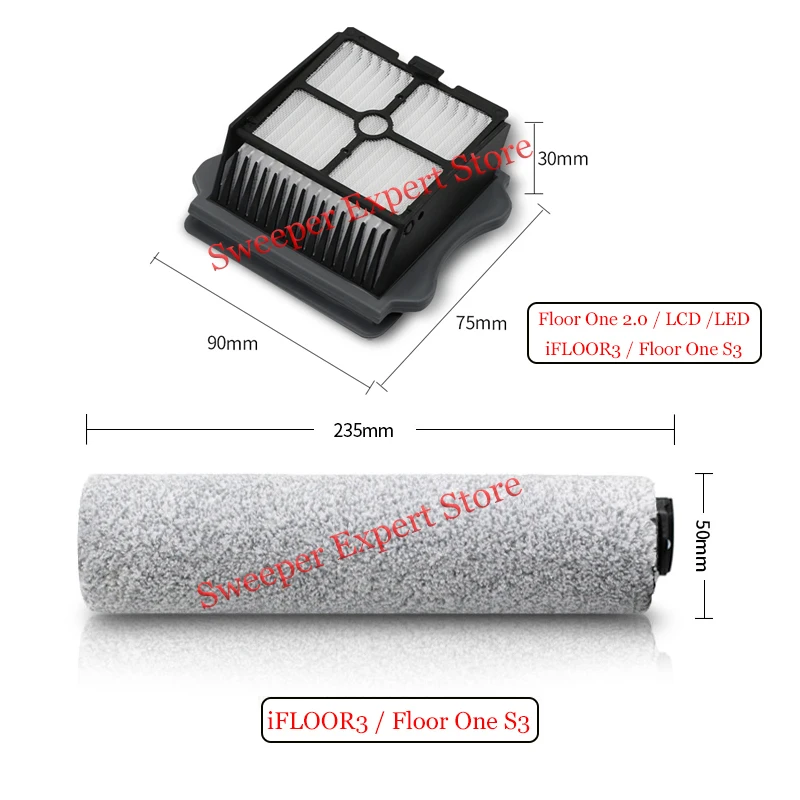 Roller Borstel Filter Voor Tineco IFLOOR3/Vloer Een S3/Vloer Een S5/2.0/Lcd/Led/Vloer Een 2.0 Slanke Hand Stofzuiger