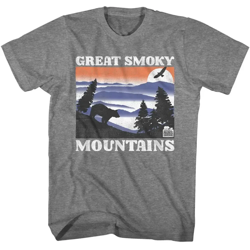 Great Smokey Mountains Bear And Mntns Light Brands T Shirt