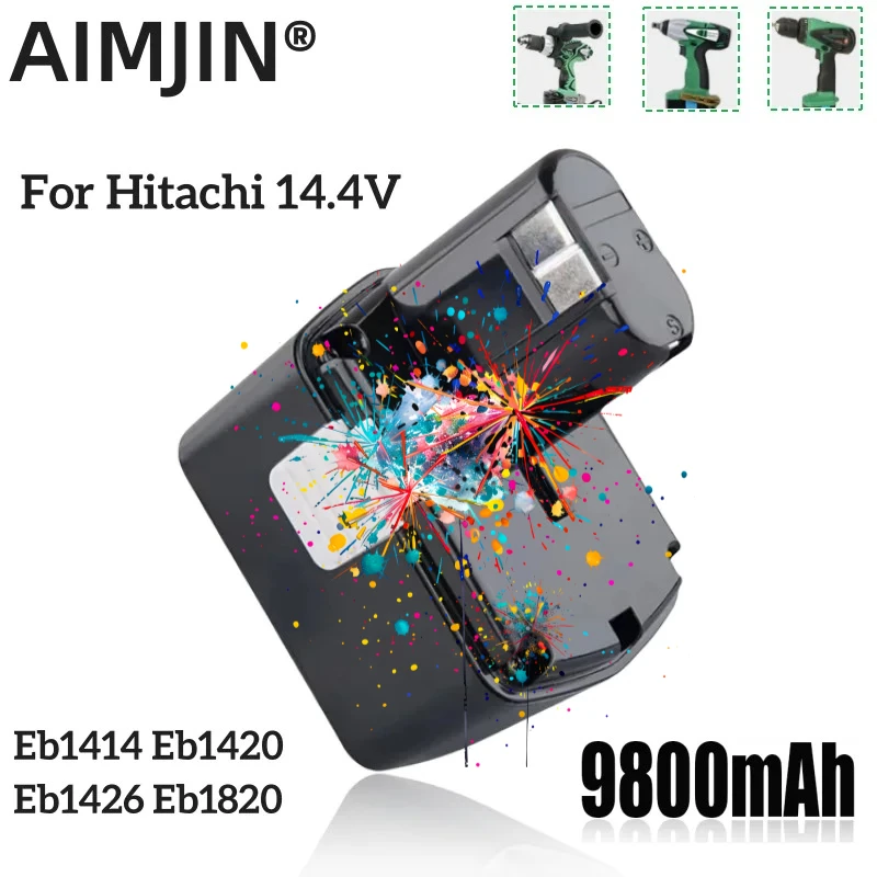 

For Hitachi 14.4V 9800mAh The battery is fully compatible with the battery EB14S DS14DL DV14DL CJ14DL DS14DVV3