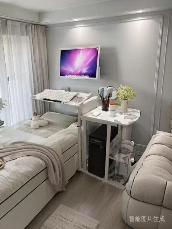 

Computer desk, desktop, home desk, bed, foldable, adjustable, mobile desk, laptop bed