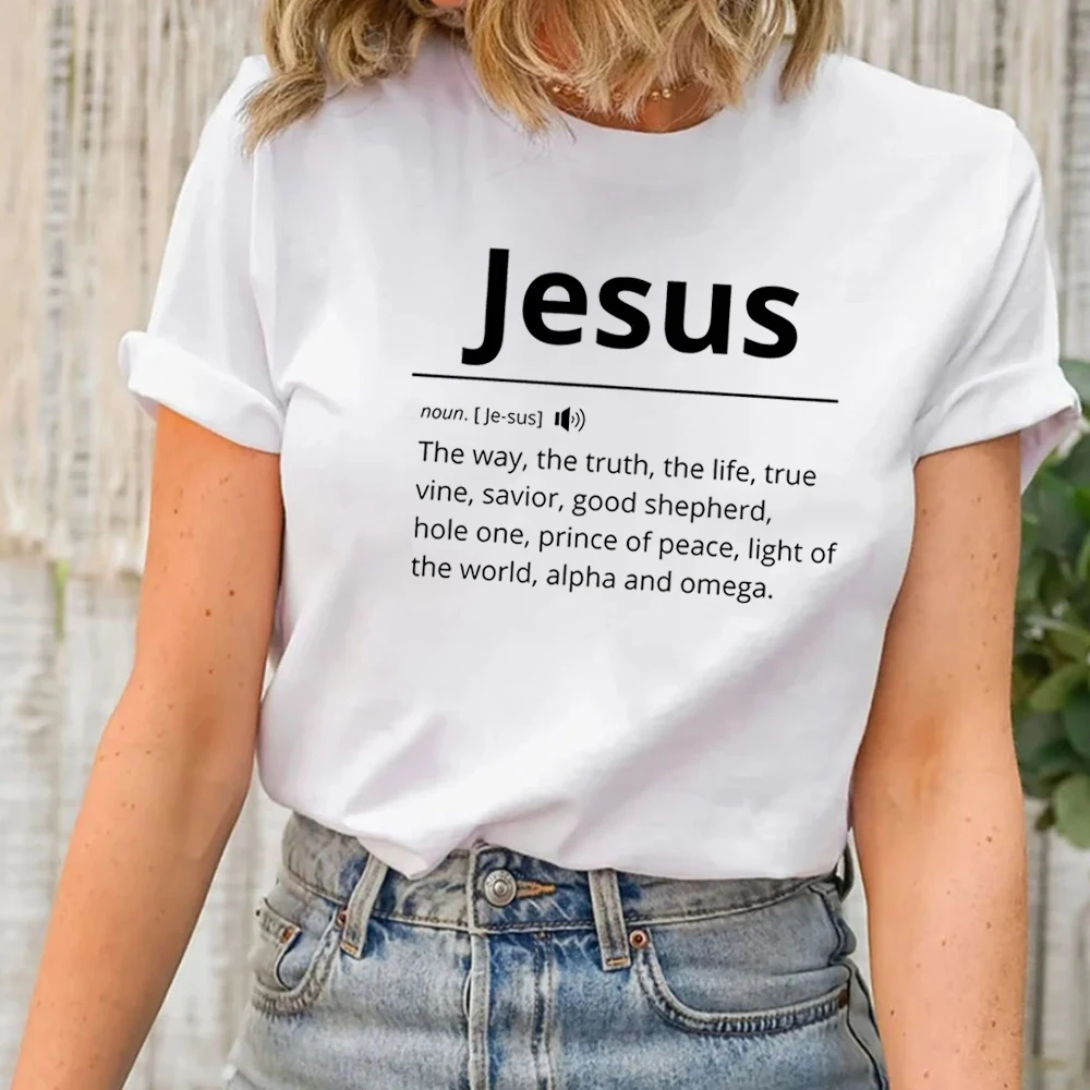 Love Like Jesus Graphic Print T-Shirts Christian Bible Verse Tees Jesus Is King  Aesthetic Religion Faith Tops Christian Merchs