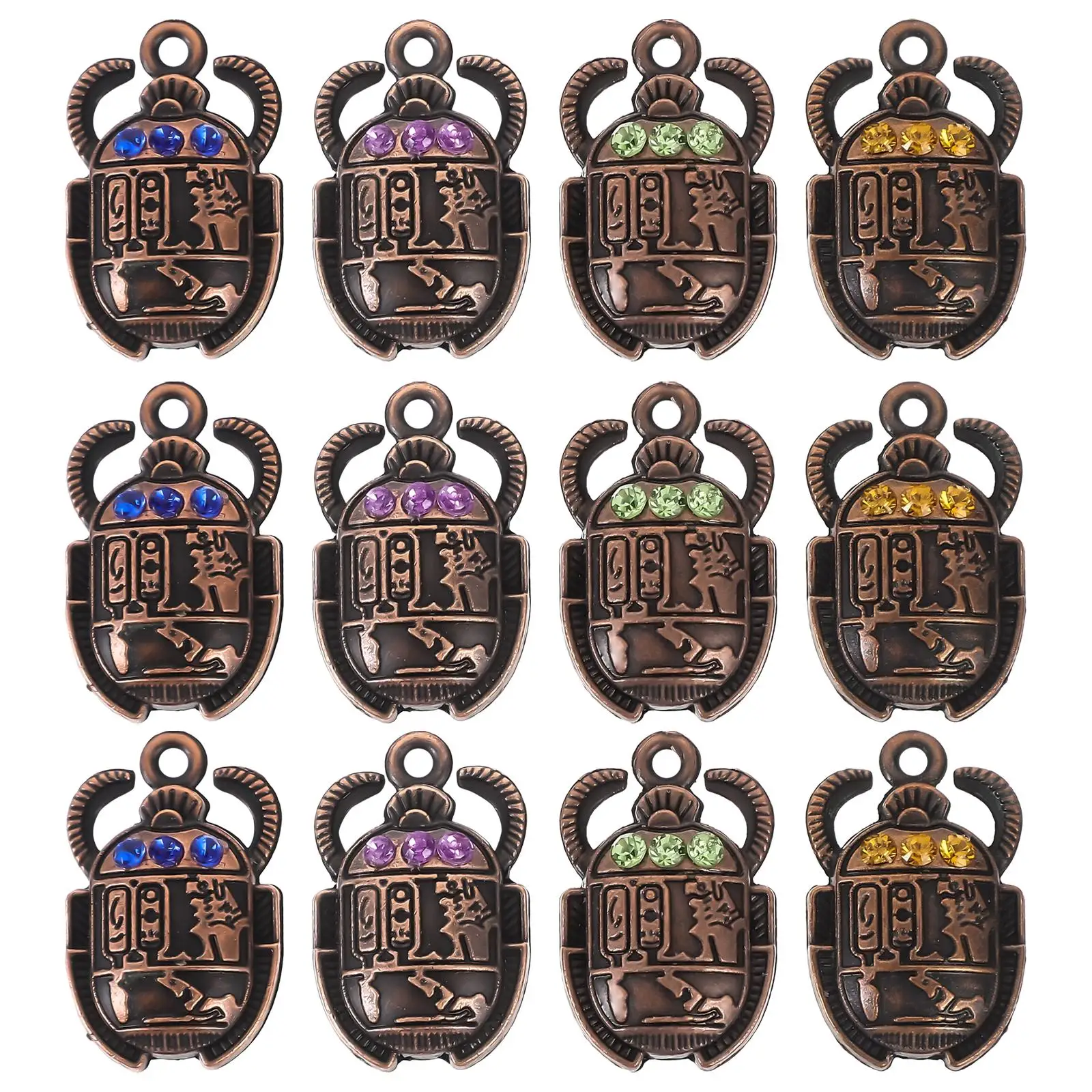 

40pcs Scarab Beetle Charms Pendant 26x16mm Alloy Necklace Bracelet DIY Crafts Accessories Retro Durability Jewelry Making