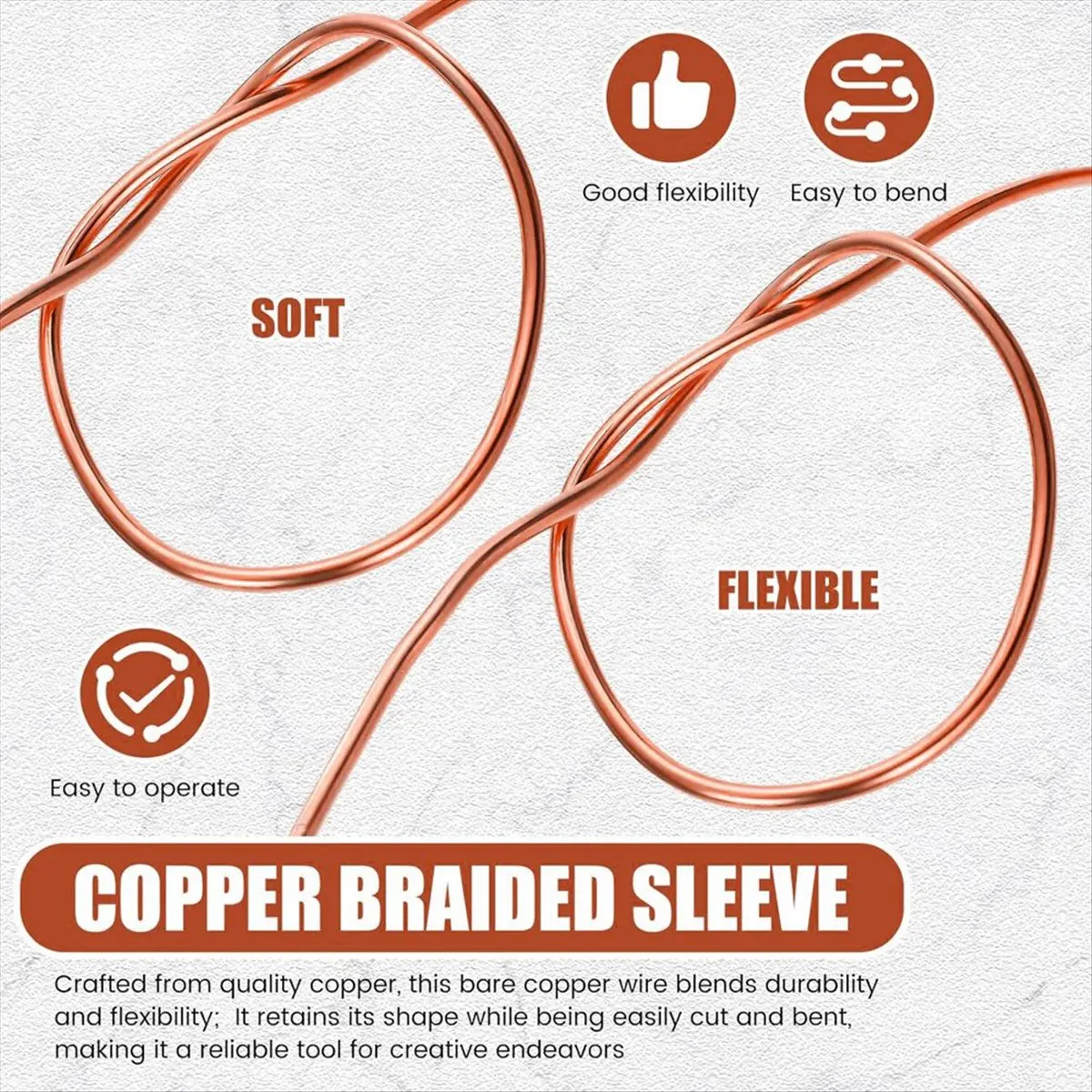 REST 8 Gauge 100 Ft Pure Bare Copper Wire for Jewelry Making, Crafts, and Electroculture Gardening