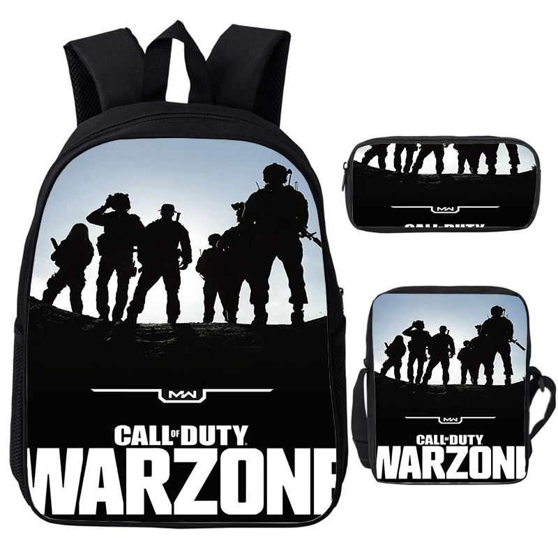 3pcs set Call Of Duty Warzone Backpacks Travel Bag Waterproof Schoolbag Kids Rucksack Boys Girls Backpack Back to School Gifts