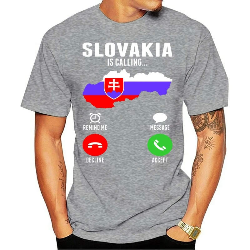 Slovakia Is Calling T Shirt Loose Tee Shirt Print Novelty Homme Summer Style Basic Euro Size S-3xl Shirt