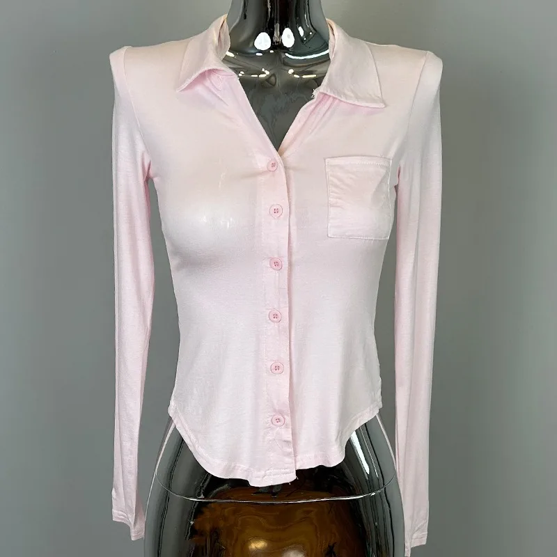 Sexy White Slim Fit Open Cardigan T-Shirt Women's Flavor New Arrival Dongda Gate Sweet And Spicy Girl Atmosphere
