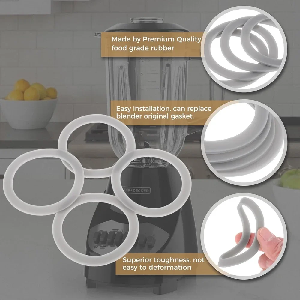 4 Pack Blender O-ring Gasket Seal for Hamilton Beach Blenders