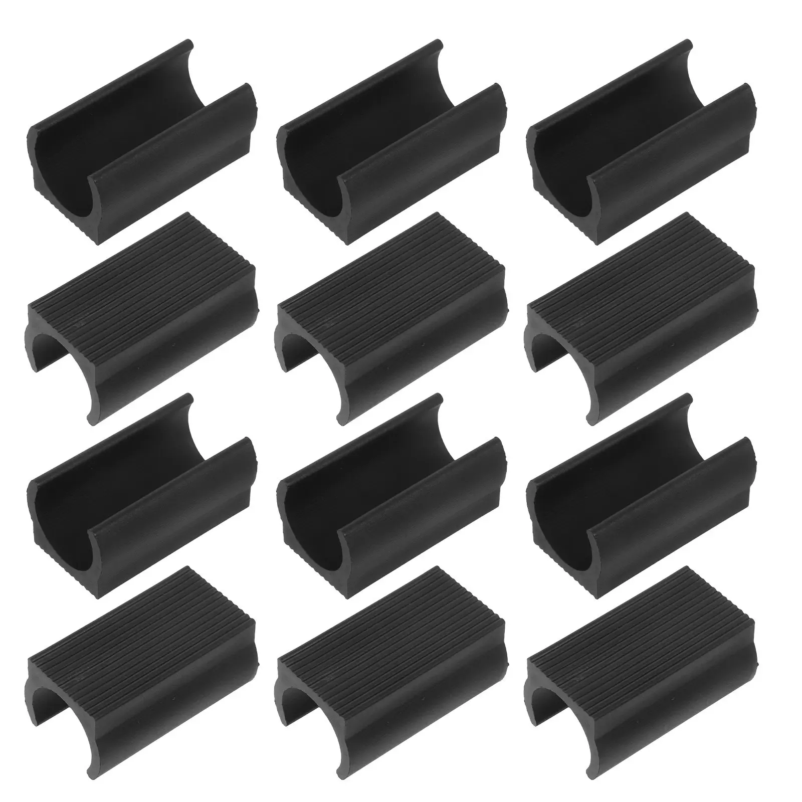 50 Stück U-förmige Stuhlbein-Bodenschoner, 19 mm, Kunststoff, rutschfeste Möbelfüße, Geräuschreduzierung, kratzfest, für Hocker und Tische