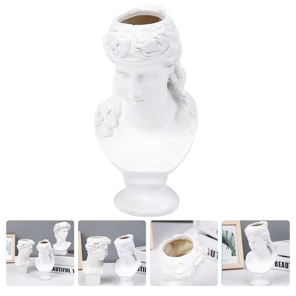 

Premium Resin Pen Holder with Artistic David Decoration Ideal for Desk Storage Pens Makeup Brushes Pencils Remote Controls