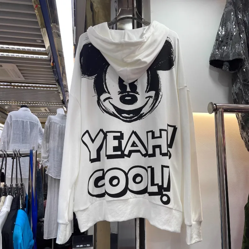 Fashion Heavy Industry Cartoon Sequins Hooded Long-sleeved Sweatshirts Loose Oversized Men's And Women's 2025 Autumn New Hoodies