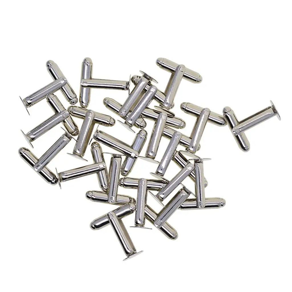 Cuff Links 8mm Silver Brass Settings Components for Handmade Men Accessories