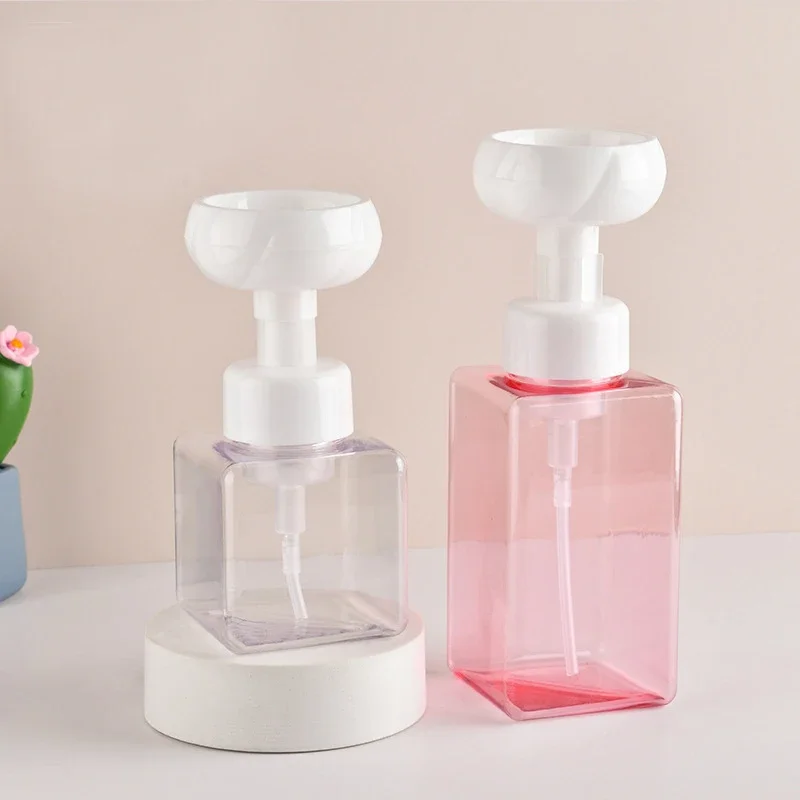 Floral Foam Handsoap Cute Flower Bubble Bottle Liquid Soap Dispenser Hand Soap Pump Bottle Bathroom Press Hand Washing Bottle