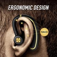 Earphone Stereo Sound Wireless V4.1 With Mic Business Headphone For Android Ios Earpiece Hanging Ear Sweatproof K21