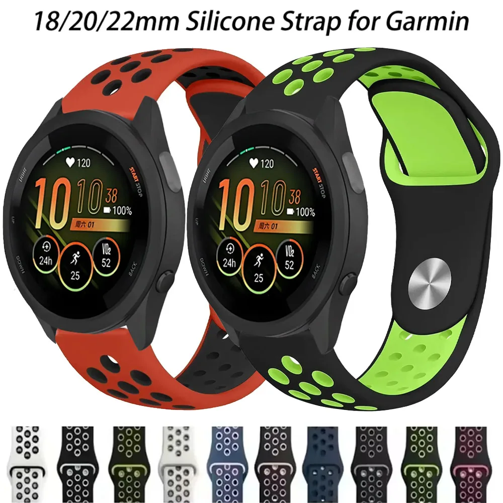 18/20/22mm Silikon Armband Für Garmin Forerunner 265 55 965 165 Venu 3S/3/2 aktive 6 Armband Band Für Garmin Vivoactive 6-5 Gürtel