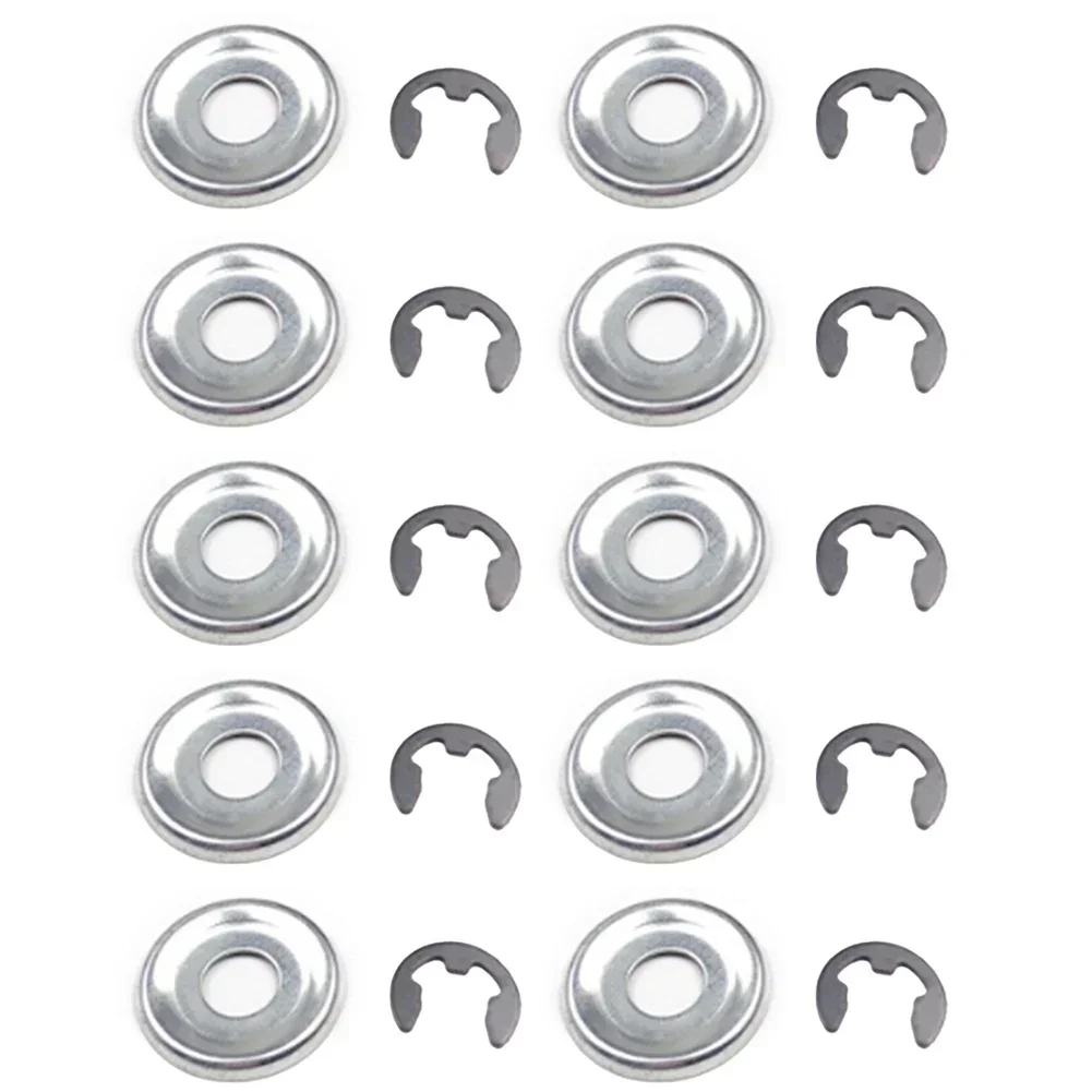 10 Sets Clutch Washer E-Clip For Husqvarna For Stihl MS260 MS290 MS440 MS460 MS660 9460 624 0801 Garden Tool Parts