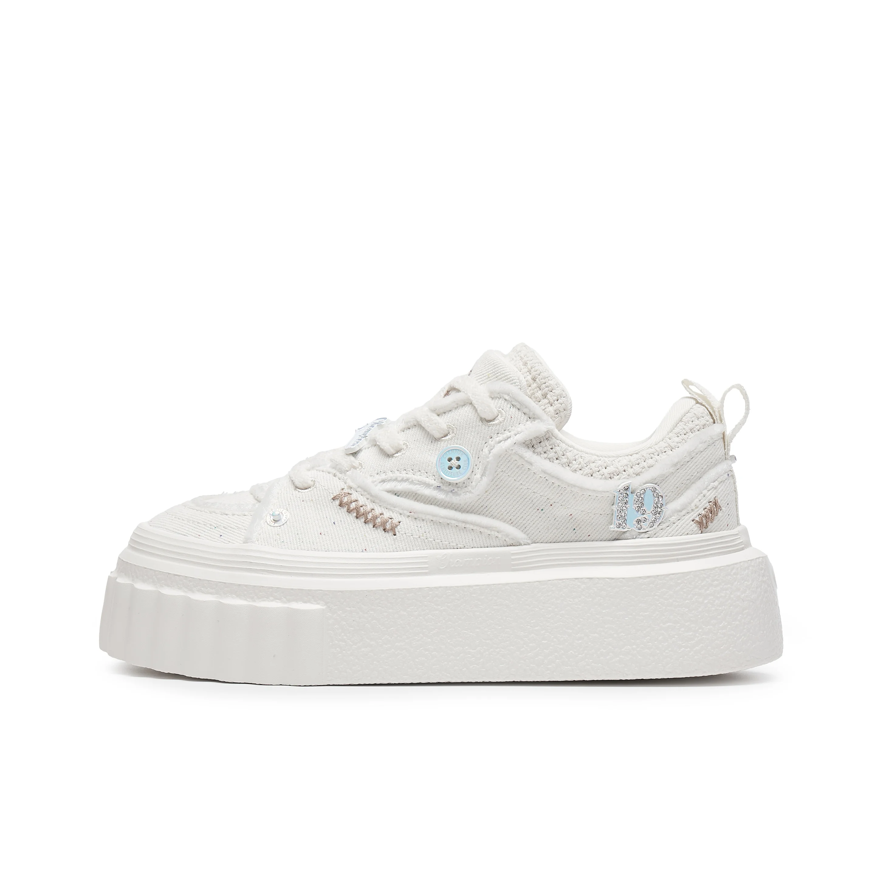 Champion Champ Creeper Chaussures de skateboard basses pour femme Beige U4CFCTW12D1