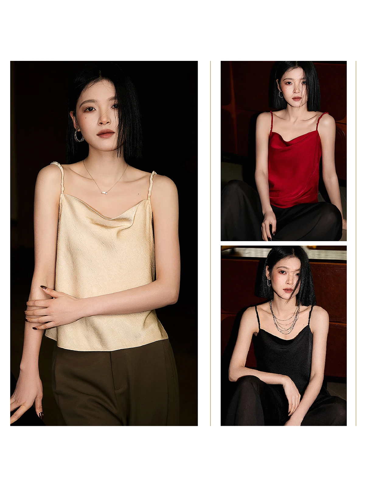 

Ele Eastern Beau Emed Texture round Ne Small Top Women's New Sle Polyester Fiber Long Sve Breathable Skin-Fr...