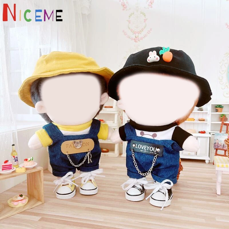 20cm Doll Sweater Pant Suit For Movie Star Idol Plush Doll Accessories Birthday Present Replaceable Clothes Toys