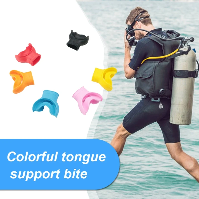 Boquillas de silicona para buceo de segunda etapa, regulador de Snorkel, accesorios de respiración subacuática coloridos, suministros de piezas, color rosa