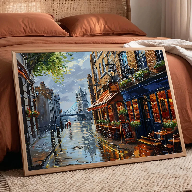أمستردام اسطنبول البندقية مدينة لندن السفر المشارك المشهد قماش اللوحة طباعة غرفة لغرفة المعيشة ديكور المنزل بدون إطار