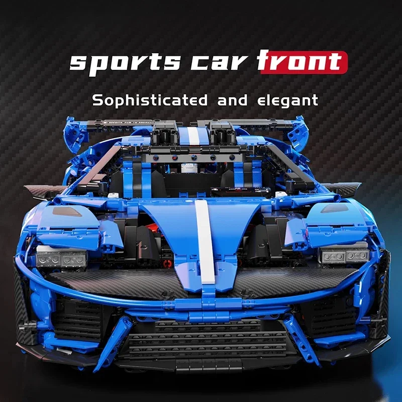 New MY88016 Concept Supercar High Tech LE GT Scale 1:8 MOC Car Model Building Blocks Puzzle Toys For Adult Kids Christmas Gifts