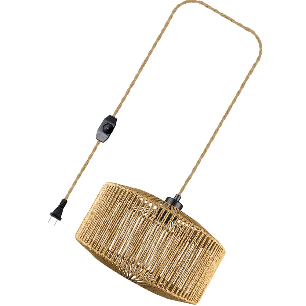 

Плетеный абажур из ротанга для подвесного светильника: мягкая структура, снижает яркость света, комфорт для глаз, легкий и простой в установке.