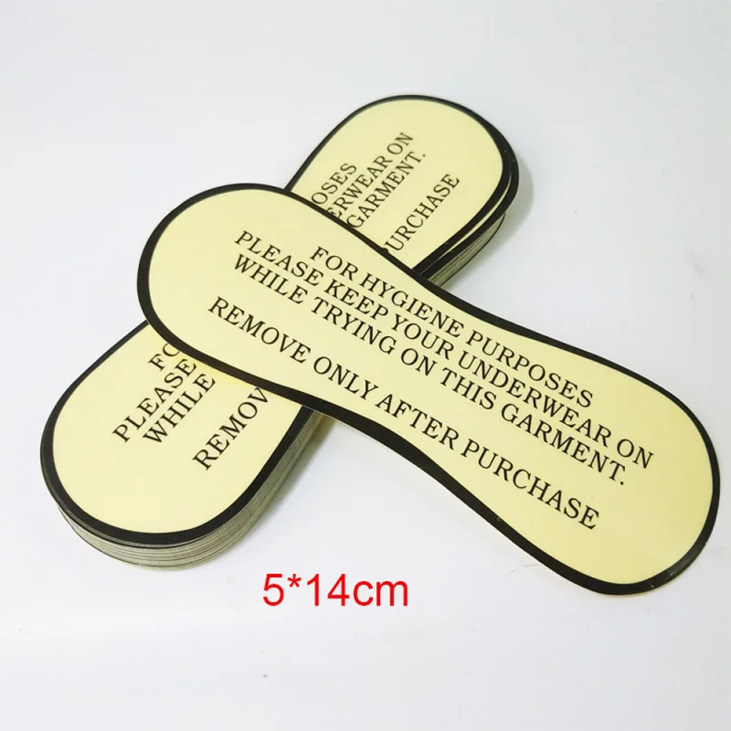 50Pcs/Lot Hygiene Swimwear Labels Lingerie Underwear Stickers Tags Self-Adhesive DIY Clothing Tag Supplies Accessories