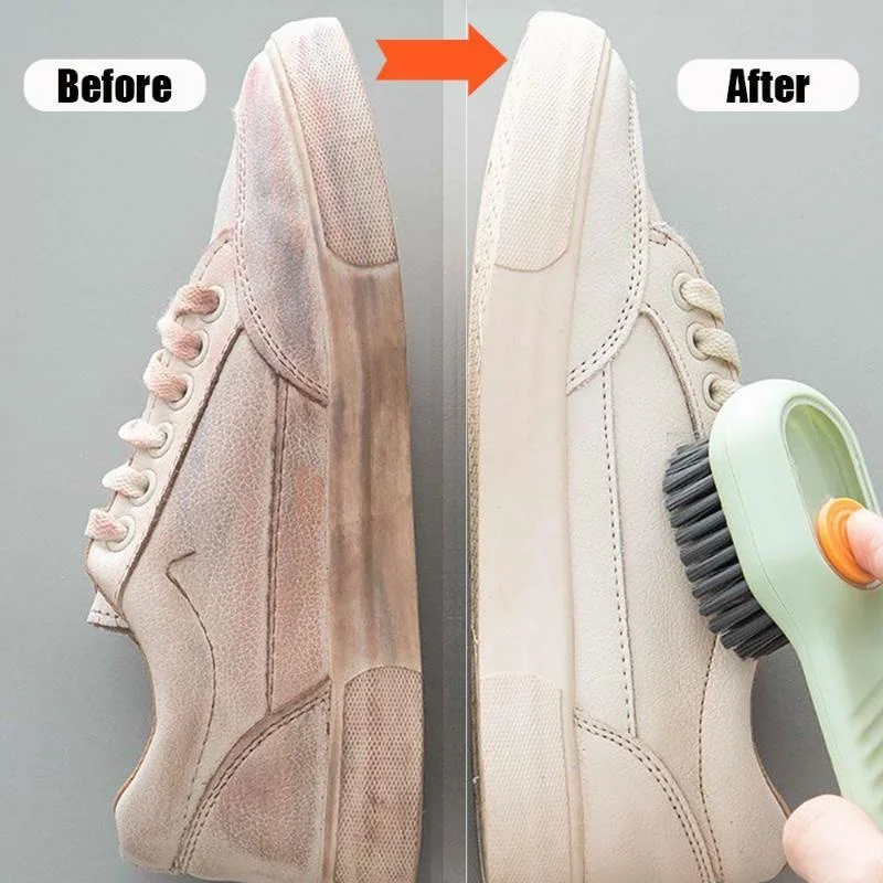 Multifunctional Shoe Brushes With Soap Dispenser Long Handle Brush Cleaner For Clothes Shoes Household Laundry Cleaning Brush