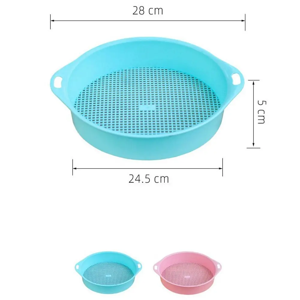 أداة غربلة منخل التربة البلاستيكية متعددة الاستخدام دليل حديقة شبكة عموم مرشح شاشة الرمل المستديرة زراعة #6