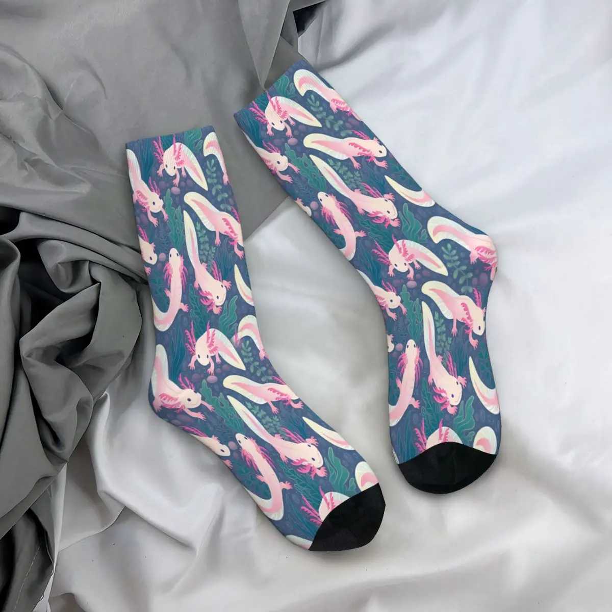 Axolotls Sock Socks Men Women Polyester Stockings Customizable Sweetshirt