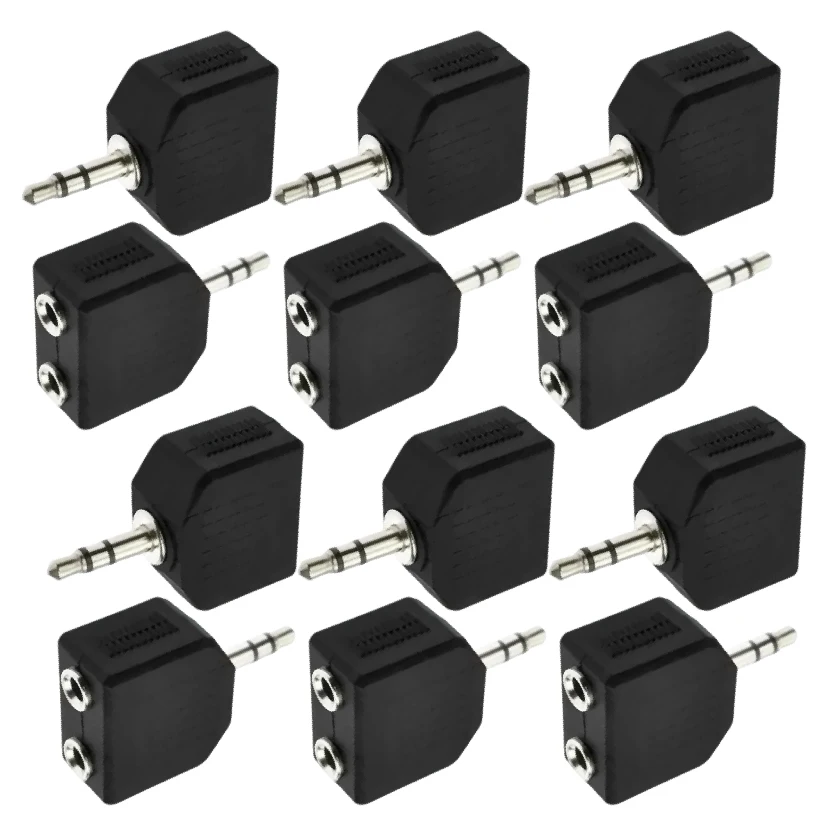 

3.5mm Y Splitter Cable 1 Male To 2 Female Headphone Adapter for Sharing Audio From Phone Laptop MP3 Player