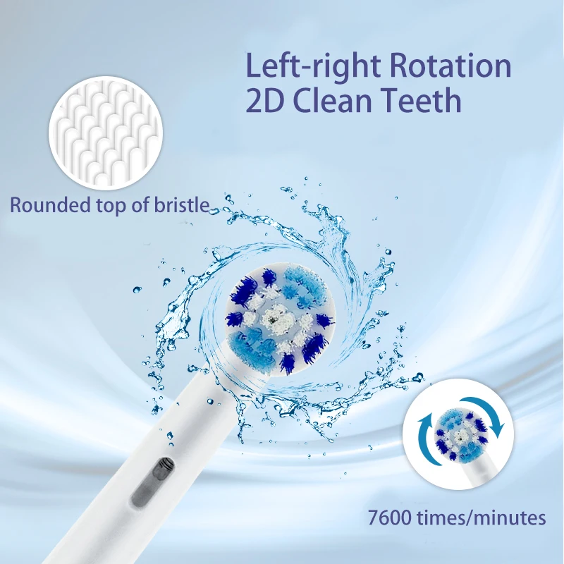 Oral B Original Sonic Electric Toothbrush Battery Powered 2D Rotary Teeth Clean Oral Care Tooth Brush with Replaceable Heads