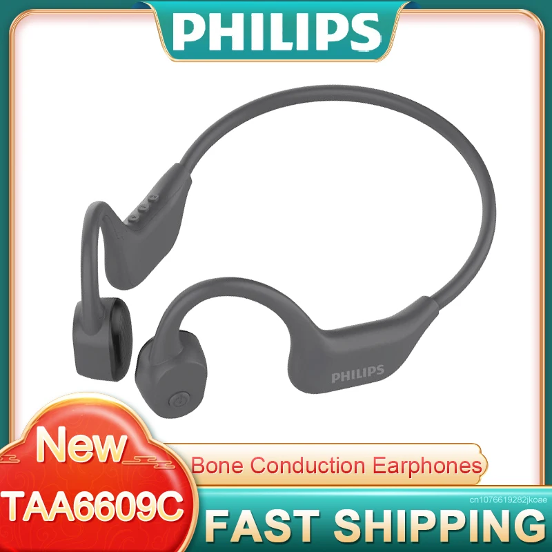Philips TAA6609C Bone Conduction Headphone Wireless Bluetooth 5.4 Earphone HiFi Stereo Outdoor Sports HD Microphone Call Headset