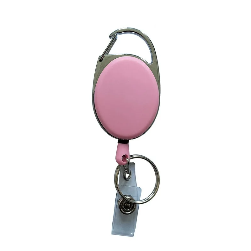 Egge-Llavero retráctil con forma de carrete de insignia, Clip para tarjeta de trabajo, fácil de tirar, para personal de enfermera