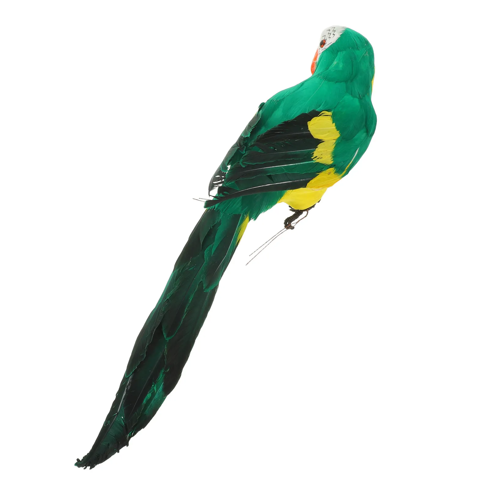 Large Artificial Parrot Decoration 45Cm Lifelike Feathered Bird Realistic Garden Accent Patio Outdoor Indoor Office Desk Decor