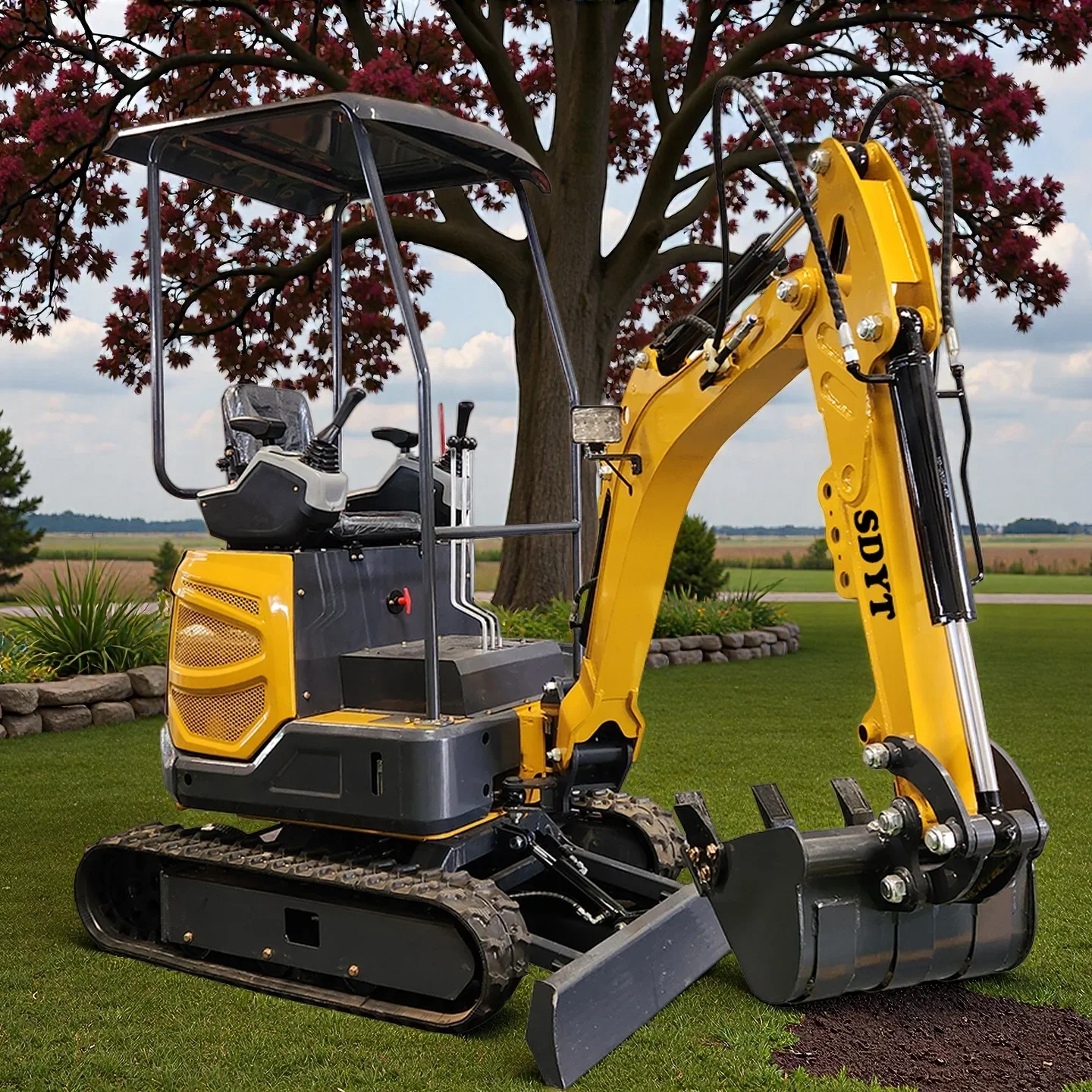 Mini Excavator 2 Ton Compact Excavator Diesel Euro 5 Rops Safety Ce For Small Farm Orchard Household Customized Mini Excavator