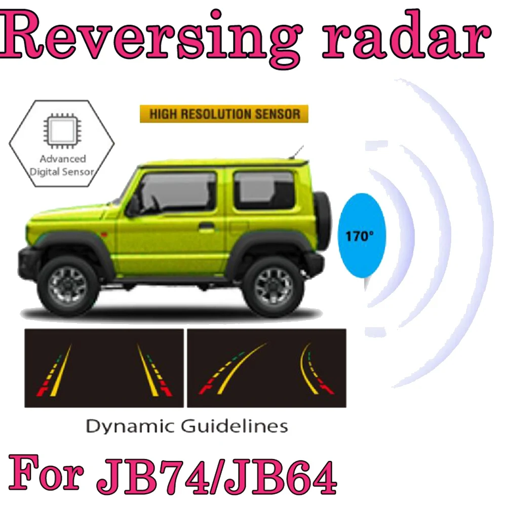 Reverse Camera with Radar and Buzzer Sensors for 2019-2022- Jimny JB74 JB64 JB74W JB64W Jimny Exterior Accessories