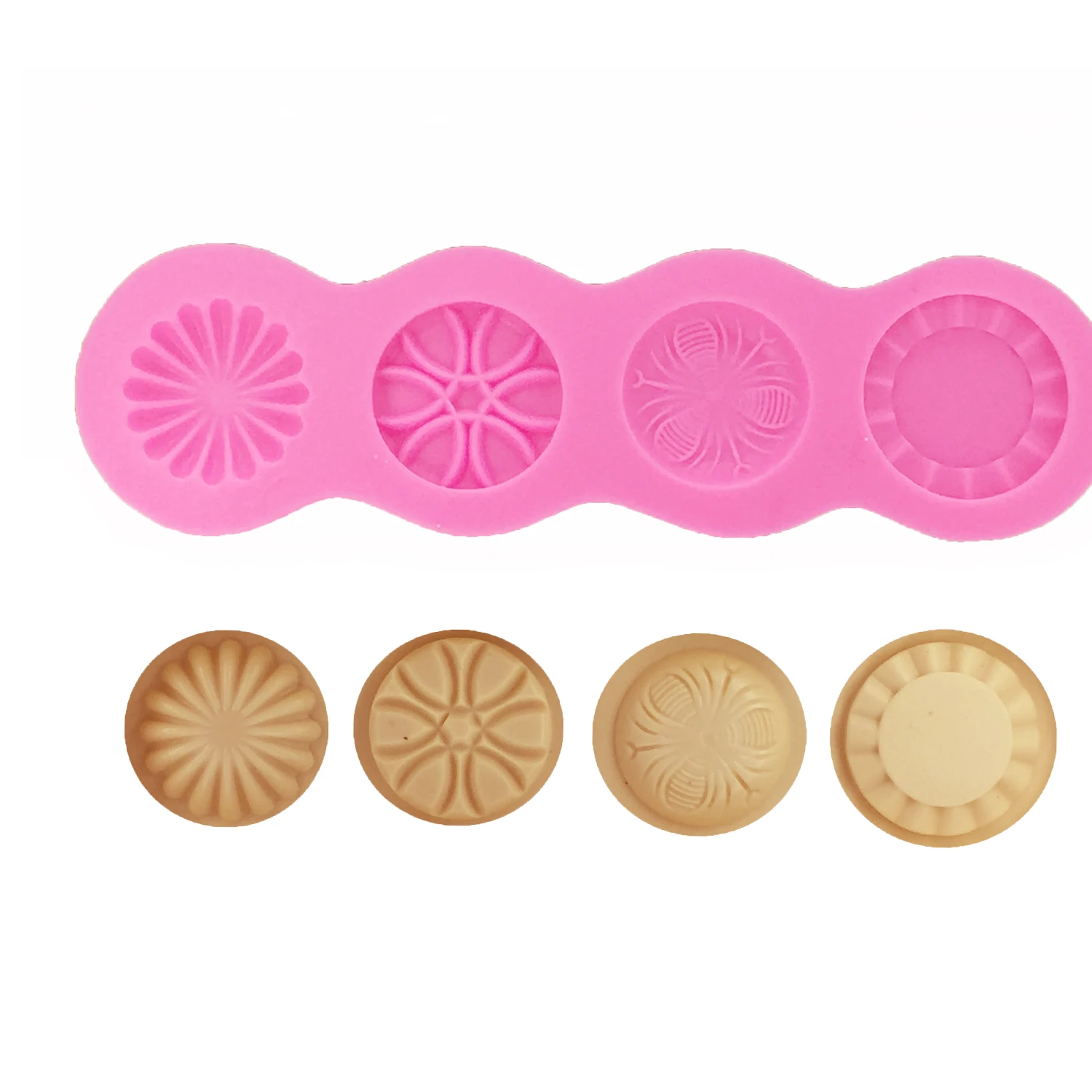 Cute Button Shape Silicone Mold for Chocolate Candy Gummy Cookie Cake Decorating Polymer Clay Plaster Supplies