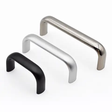타원형 캐비닛 손잡이, 32mm-175mm, 가구 하드웨어, 주방 문 손잡이, 찬장, 옷장, 서랍용, 알루미늄 합금 손잡이, 1 개