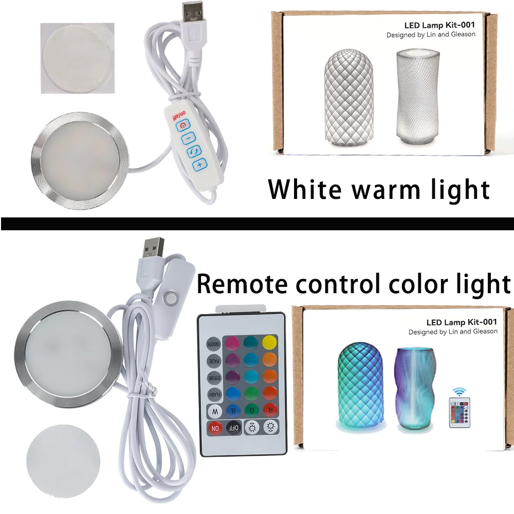 Led Lamp Kit For Bambu Lab Adjustable Light Kit Led Light DIY Model Colorful/white /cold/warm light Without Lamp shell 001