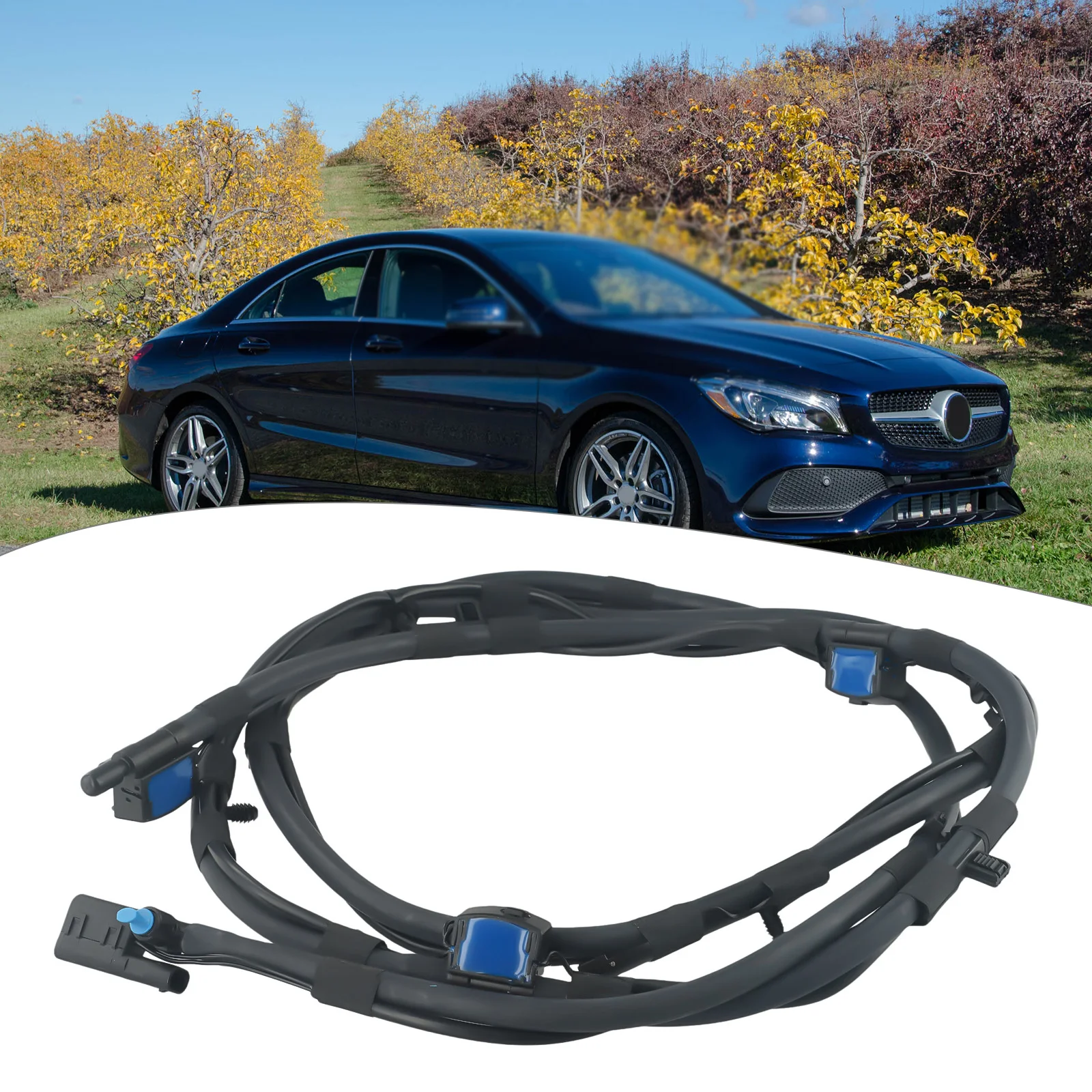 For Mercedes ClA250 2014-18 Assembly Washer Nozzle Black Car Accessories Front Windshield Heated Practical To Use